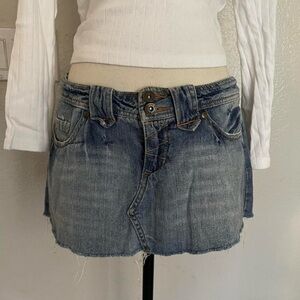 Paris Blues Denim low rise Mini Skirt